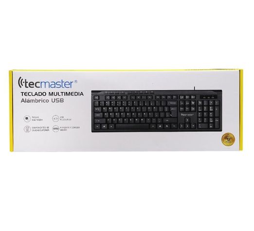 Teclado Alámbrico Multimedia USB Tecmaster-1