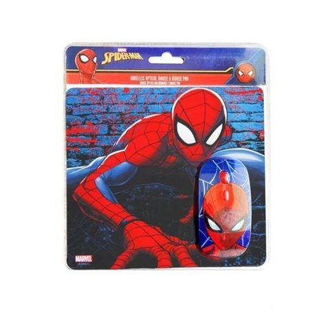 Mouse Óptico Inalámbrico  Mousepad Marvel Spiderman-2