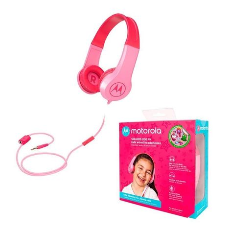 Audífonos Para Niños Rosado Motorola Squads 200-3