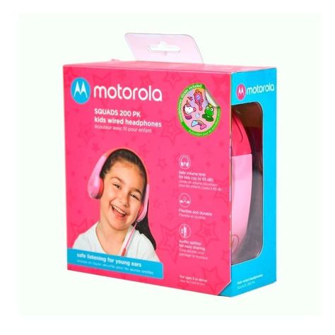 Audífonos Para Niños Rosado Motorola Squads 200-4