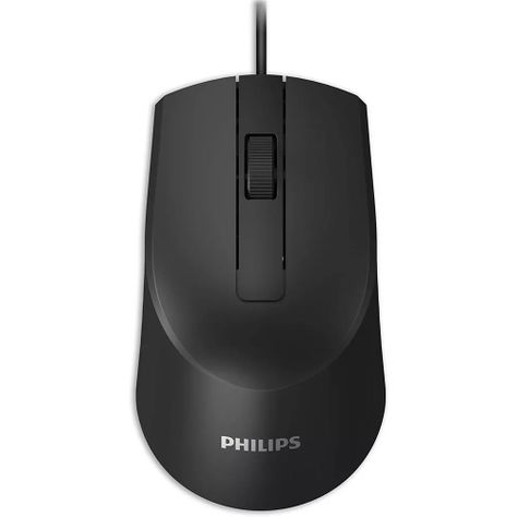 Mouse Alámbrico Philips Spk7104 Color Negro-0