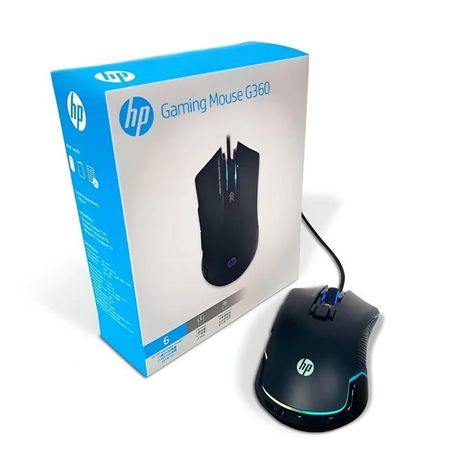 Mouse Alámbrico Gamer RGB Negro G360 HP-4