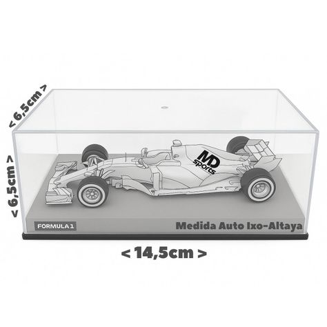 Auto Formula 1 Lotus 97T 1985 #12 Ayrton Senna Caja Acrilica 1:43-3