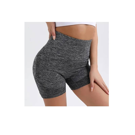 Short Deportivo Mujer Push Up Gym leggins Pantalón Corto De Yoga Gris-2