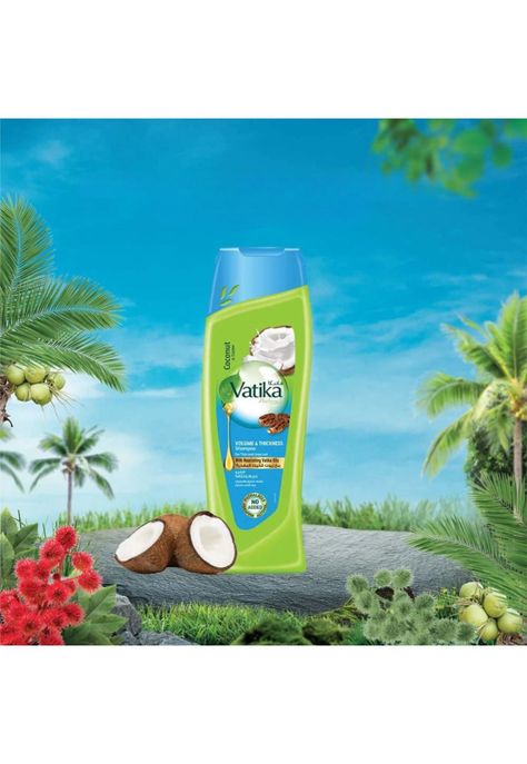 Pack Shampoo Vatika Coconut y Castor 400 ml + 200 ml-1