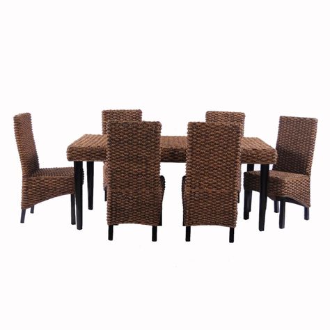 Comedor 6 Sillas en Rattan Natural-0
