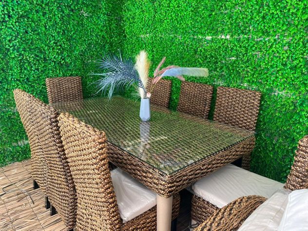 Comedor 6 Sillas en Rattan Natural-2