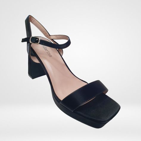 Sandalia  Negra Fiesta Taco 6 cm-0