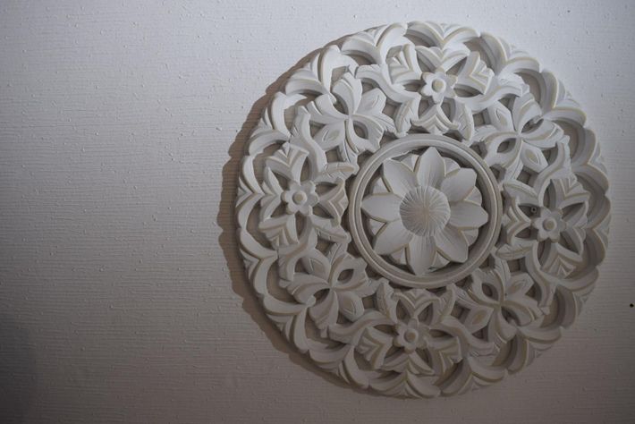 Mándala Blanco Decorativo de Pared 49 cm-0