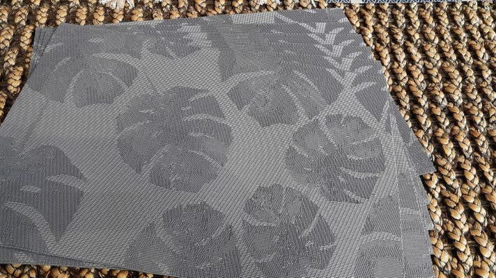 Set de 6 Individuales Limpiables Beige Hoja-2