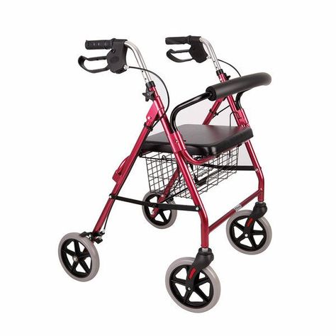 Andador 4 ruedas con asiento y canasto - Blunding-0