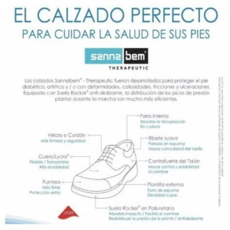 Zapato P/Diabetico C/Cierre Velcro Negro Talla 39-Blunding-1