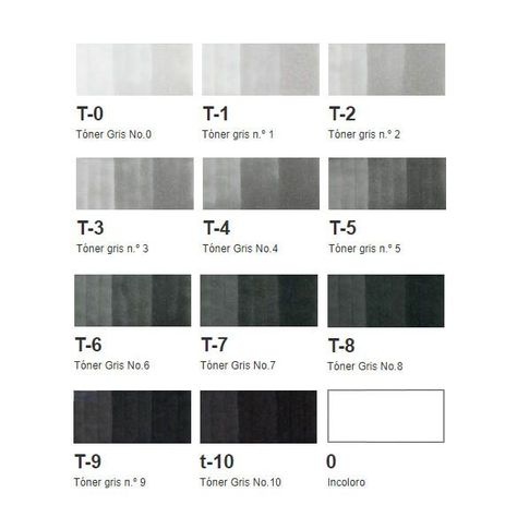 Marker 12 Color Set Tg - Toner Gray-1
