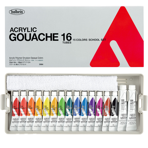 Acryla Gouache 16 un. D984 School set-0