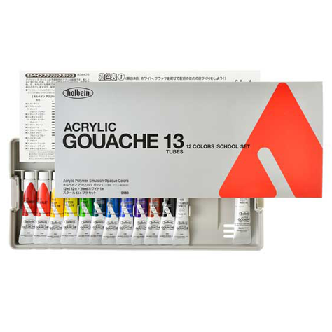 Acryla Gouache 13 un. D983 School set-0