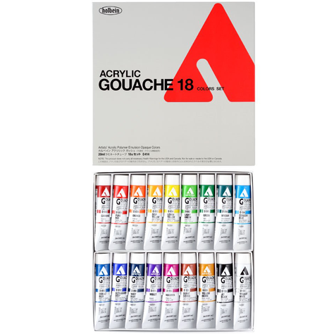 Acryla Gouache 18 un. D414-0