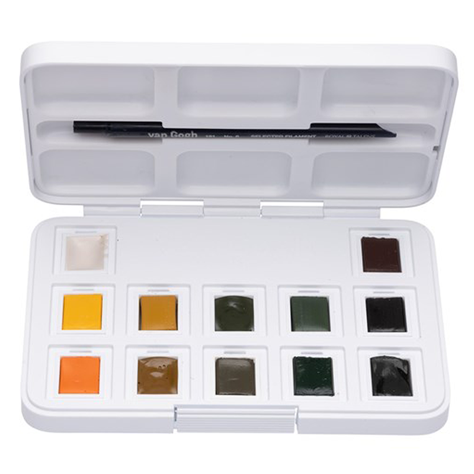 Acuarela pastilla Van Gogh Pocket Box Shades of Nature-3