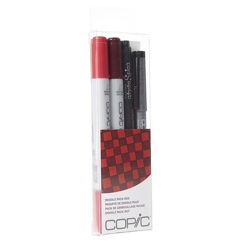 COPIC Ciao Doodle Packs: Red (4 Lápices)-0