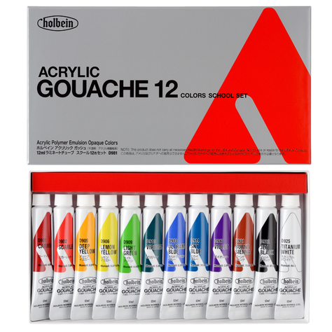 Acryla Gouache 12 un. D981 School Set-0