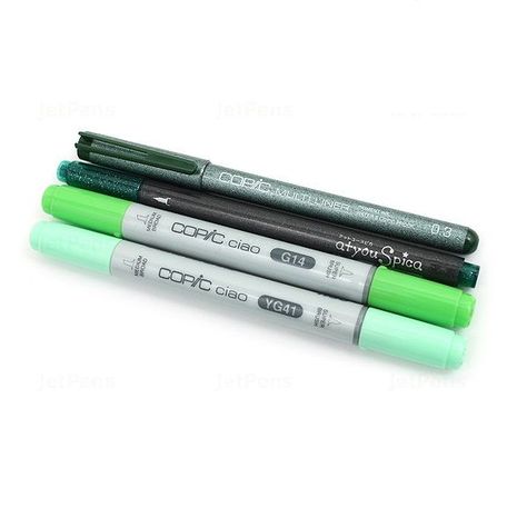COPIC Ciao Doodle Packs: Green (4 Lápices)-2