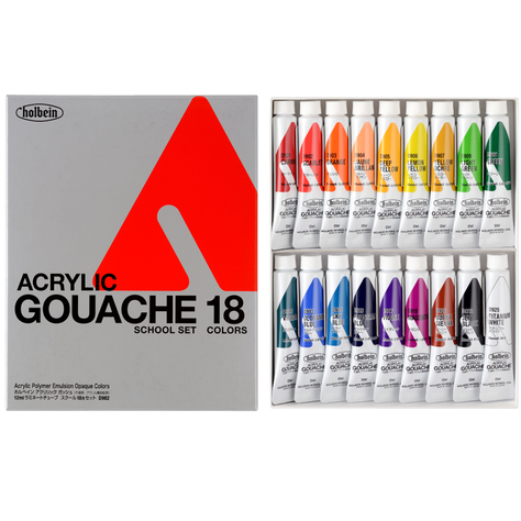 Acryla Gouache 18 un. D982 School set-0