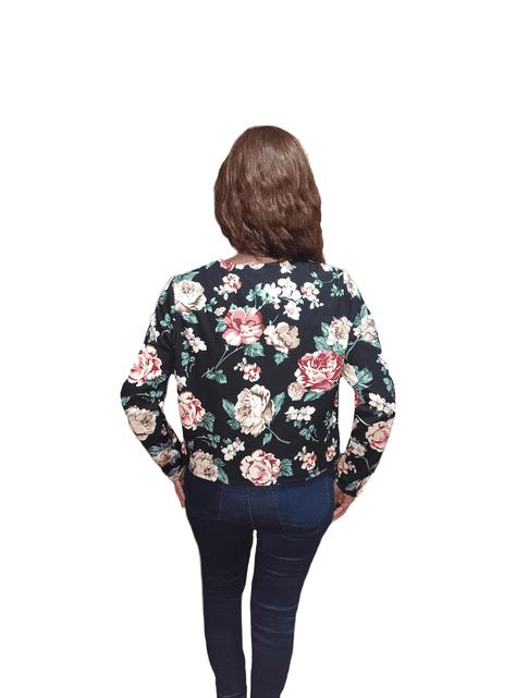 Blusa Estilo Chaqueta Liviana Manga Larga-1