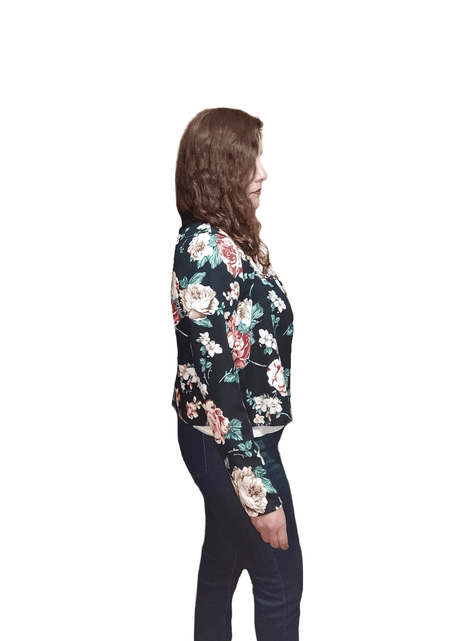 Blusa Estilo Chaqueta Liviana Manga Larga-2