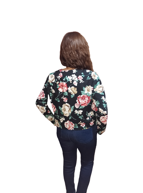 Blusa Estilo Chaqueta Liviana Manga Larga-3