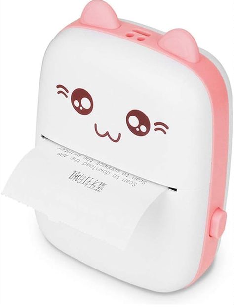 Mini impresora térmica de bolsillo Rosada-0