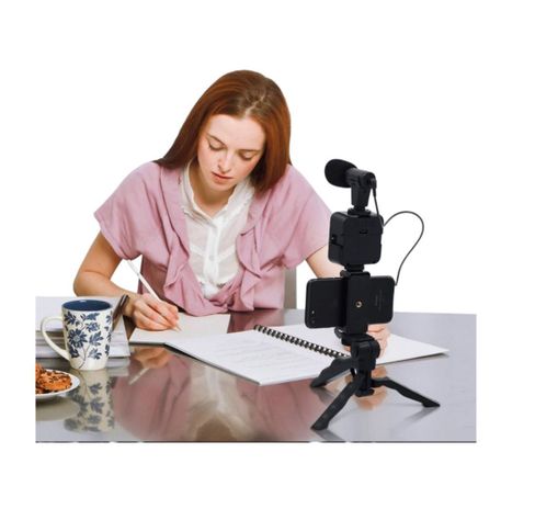 MINI ESTABILIZADOR TRIPODE FLEXIBLE CON LED Y MICROFONO -2
