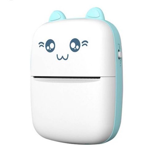 Mini impresora térmica de bolsillo celeste-0