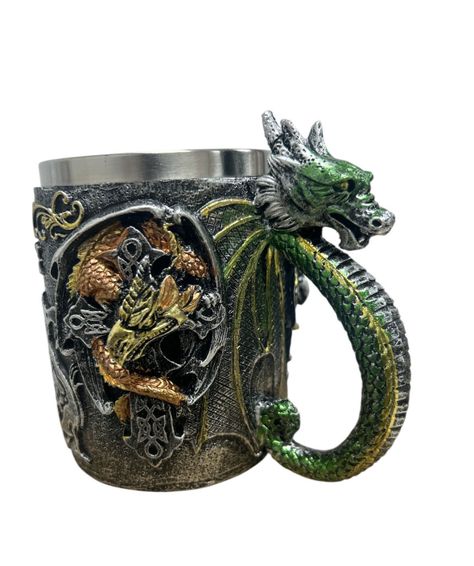 TAZON 3 DRAGONES ACERO INOX RESINA-1