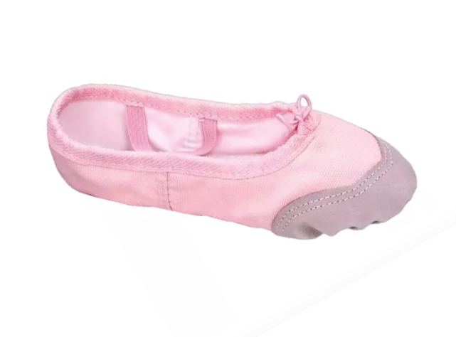 Zapatillas de Ballet Danza Yoga Pilates Lona Suela Dividida Niñas Adultas Rosadas-0
