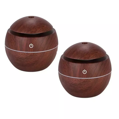Pack 2 Humidificador Aromatizador Oscuro Led + 12 Esencias-3