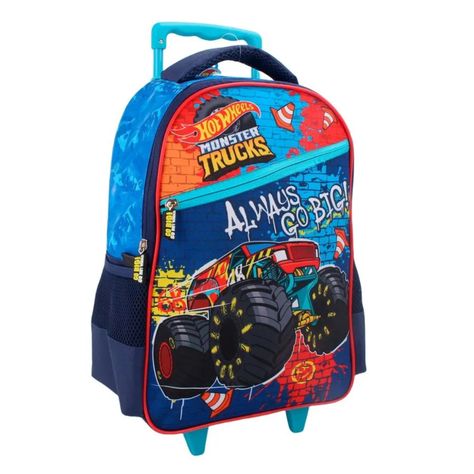 Pack 3 Piezas Mochila Lonchera Estuche Camiones Niños-1