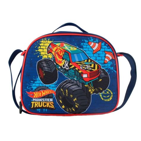 Pack 3 Piezas Mochila Lonchera Estuche Camiones Niños-2