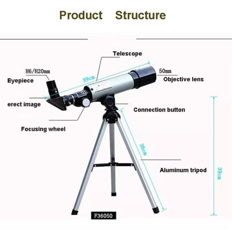 Telescopio Monocular Astronómico Profesional F30070m-2