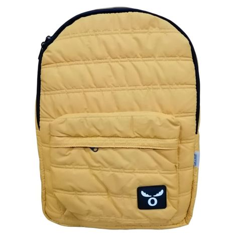 Mochila Acolchada Amarilla Diseño Moderno Escolares Casual-0