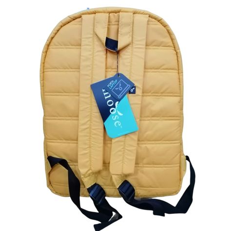 Mochila Acolchada Amarilla Diseño Moderno Escolares Casual-2