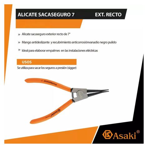 Alicate Sacaseguro Exterior Recto 7 Pulgadas Ferreteria-3