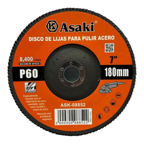 Disco Traslapado de 177mm Herramienta Ferreteria P60 ASK08852-0