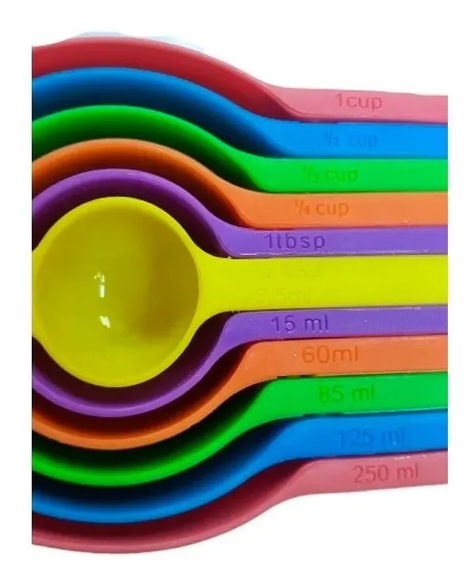 6 Cucharas Medidoras Cocina Repostería Medida Tazas-1