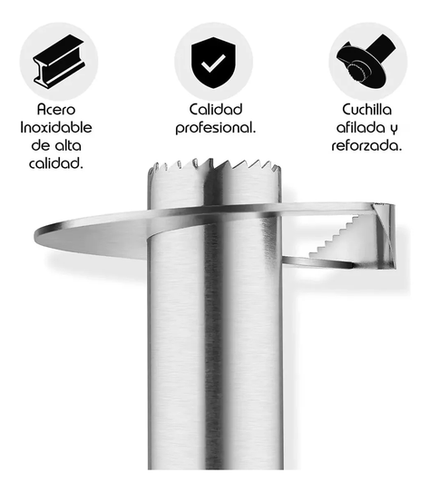 Pelador Cortador Rebanador Picador Extractor Piña Acero Inoxidable-1