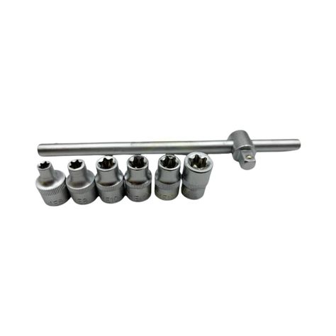 Set Juego 7 Pzs Dado Estrella 3/8 Pulgadas Herramienta Profesional-1