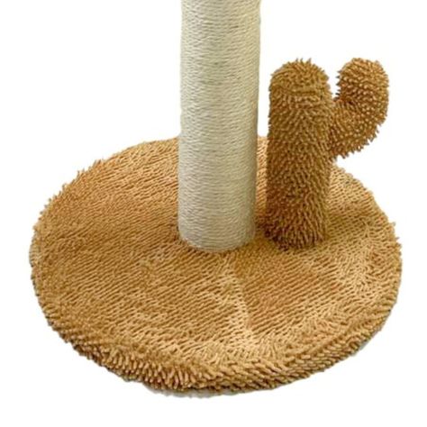 Rascador Torre Escalador Para Gatos Forma Cactus Beige-2