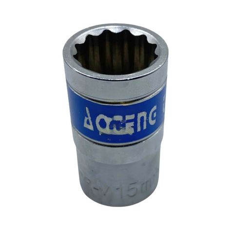 Dado Corto Poligonal de 1/2" x 15mm Herramienta Ferreteria-0