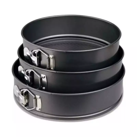 Set De 3 Moldes Redondos De Torta Anti Adherente-1