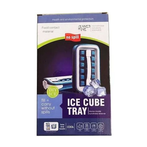 Bandeja Cubos Hielo Antiderrame Reutilizable Cocina Practica-0