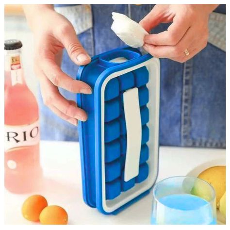 Bandeja Cubos Hielo Antiderrame Reutilizable Cocina Practica-2
