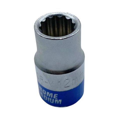 Dado Corto Poligonal de 1/2" x 12mm Herramienta Ferreteria-0